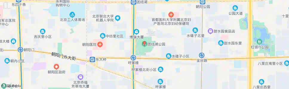 北京团结湖公园_公交站地图_北京公交_妙搜公交查询2025