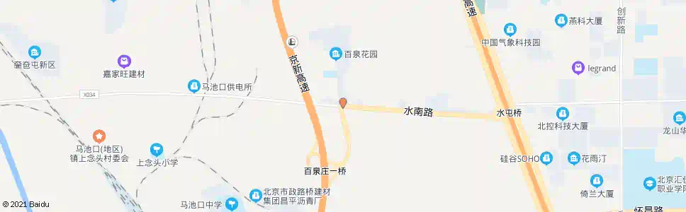 北京百泉庄西_公交站地图_北京公交_妙搜公交查询2025