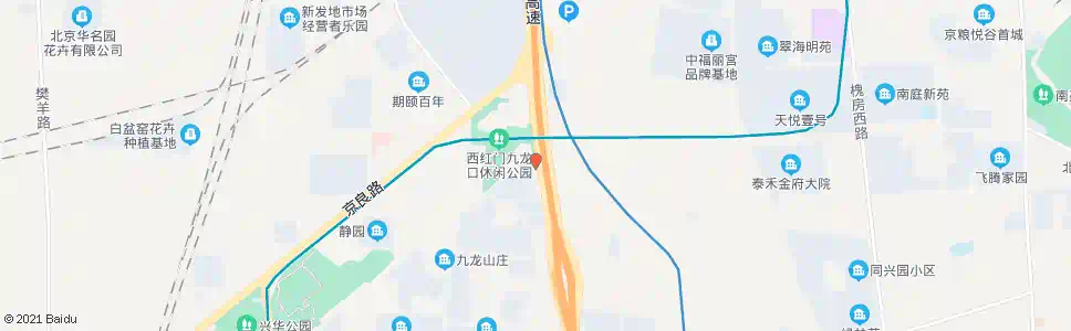 北京九龙山庄_公交站地图_北京公交_妙搜公交查询2025