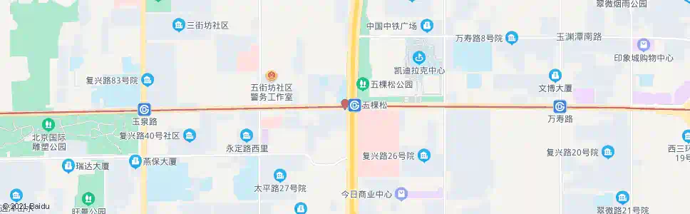 北京五棵松桥西_公交站地图_北京公交_妙搜公交查询2025