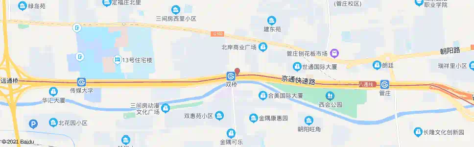 北京双桥东_公交站地图_北京公交_妙搜公交查询2025
