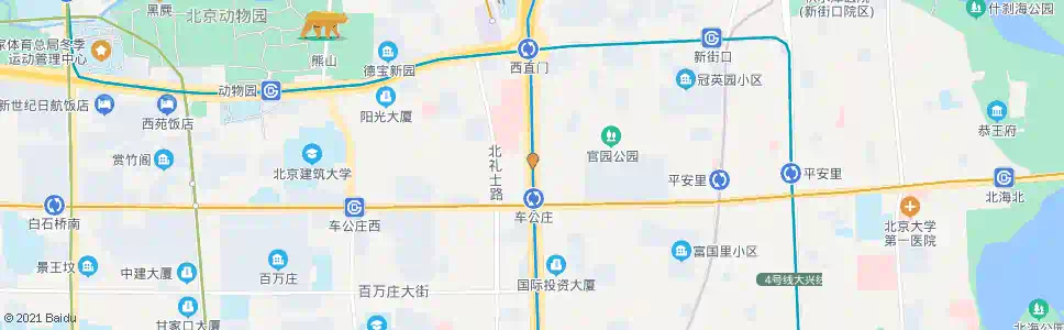 北京车公庄北_公交站地图_北京公交_妙搜公交查询2025