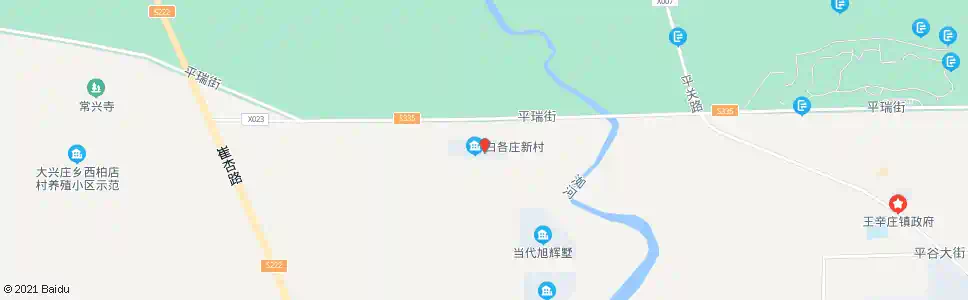 北京大兴庄镇白各庄_公交站地图_北京公交_妙搜公交查询2025