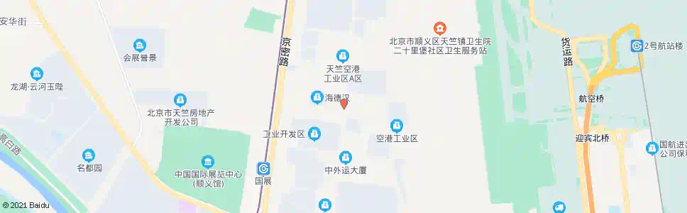 北京空港A区_公交站地图_北京公交_妙搜公交查询2025