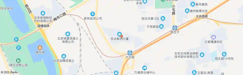 北京大瓦窑中路_公交站地图_北京公交_妙搜公交查询2025