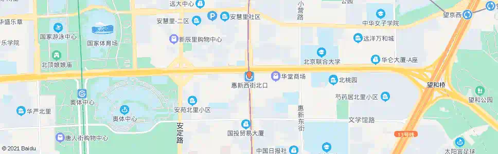 北京惠新西街北口_公交站地图_北京公交_妙搜公交查询2025