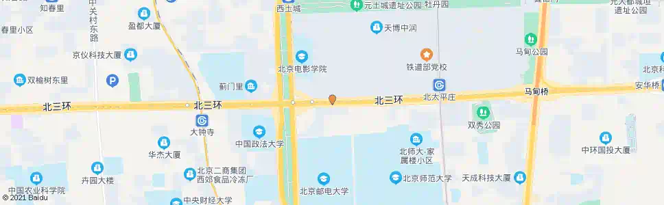 北京蓟门桥西(东行)_公交站地图_北京公交_妙搜公交查询2025