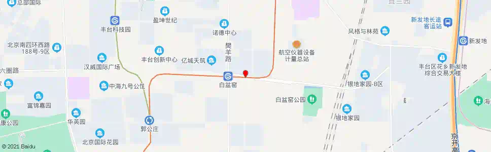 北京西白家窑_公交站地图_北京公交_妙搜公交查询2025