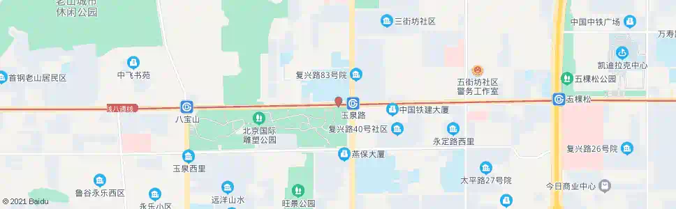 北京玉泉路口西_公交站地图_北京公交_妙搜公交查询2025