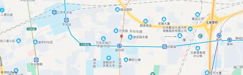 北京万芳园一区_公交站地图_北京公交_妙搜公交查询2025