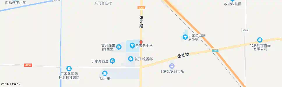 北京于家务村西口_公交站地图_北京公交_妙搜公交查询2025