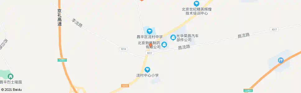 北京北流村_公交站地图_北京公交_妙搜公交查询2025