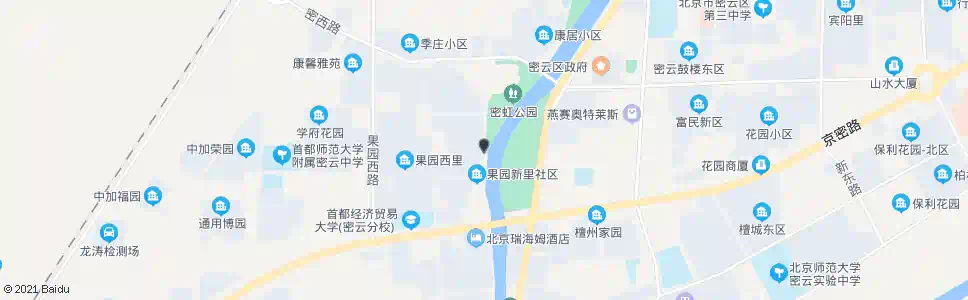 北京密云果园小区_公交站地图_北京公交_妙搜公交查询2025