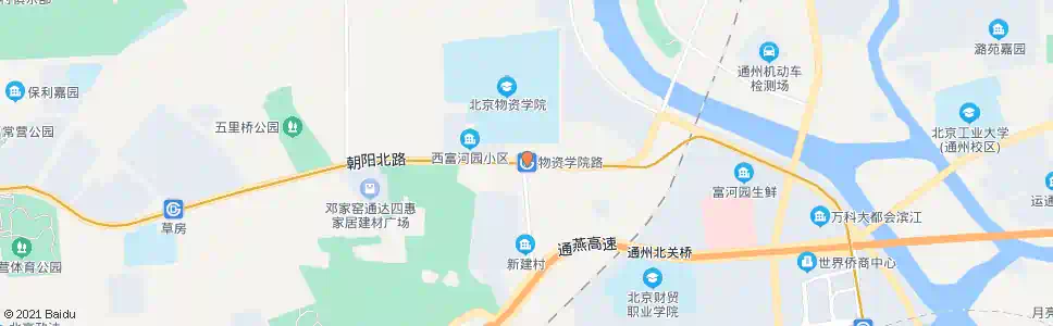 北京物资学院路站_公交站地图_北京公交_妙搜公交查询2025