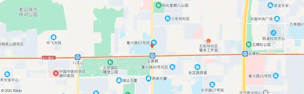 北京玉泉路口北_公交站地图_北京公交_妙搜公交查询2025