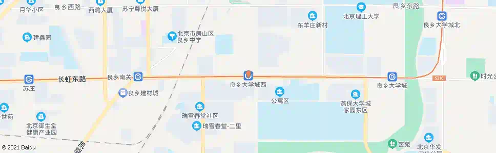 北京地铁良乡大学城西站_公交站地图_北京公交_妙搜公交查询2025