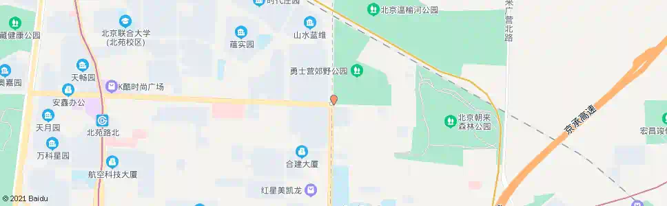 北京红军营南路东口_公交站地图_北京公交_妙搜公交查询2025