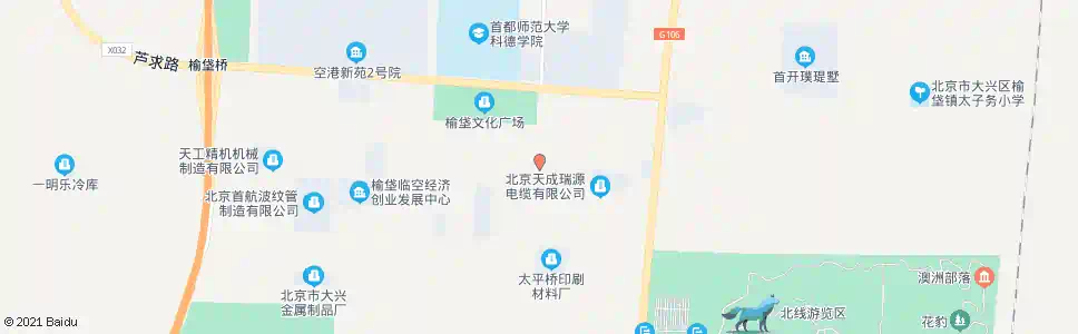 北京榆垡开发区东站_公交站地图_北京公交_妙搜公交查询2025
