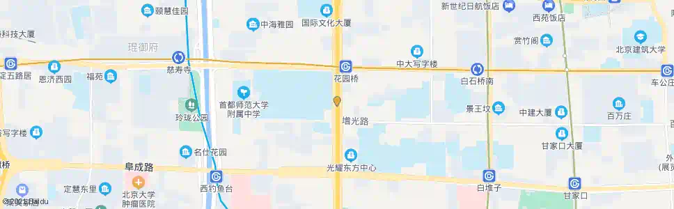 北京花园桥南(南行)_公交站地图_北京公交_妙搜公交查询2025