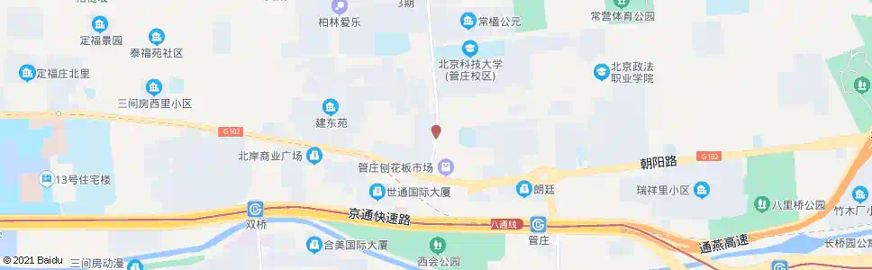 北京管庄路口北_公交站地图_北京公交_妙搜公交查询2025