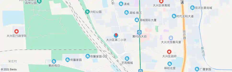 北京大兴二小_公交站地图_北京公交_妙搜公交查询2025