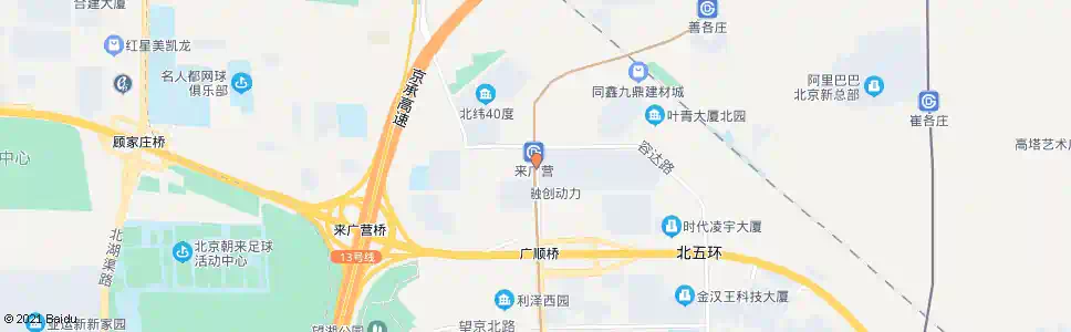 北京来广营路口南_公交站地图_北京公交_妙搜公交查询2025