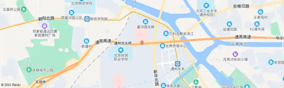 北京通州北关桥_公交站地图_北京公交_妙搜公交查询2025