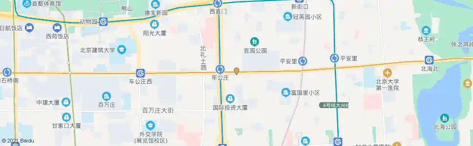 北京车公庄东_公交站地图_北京公交_妙搜公交查询2025
