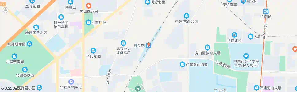 北京良乡大街_公交站地图_北京公交_妙搜公交查询2025