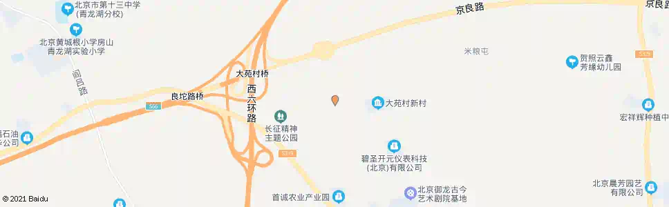 北京大苑村东_公交站地图_北京公交_妙搜公交查询2025