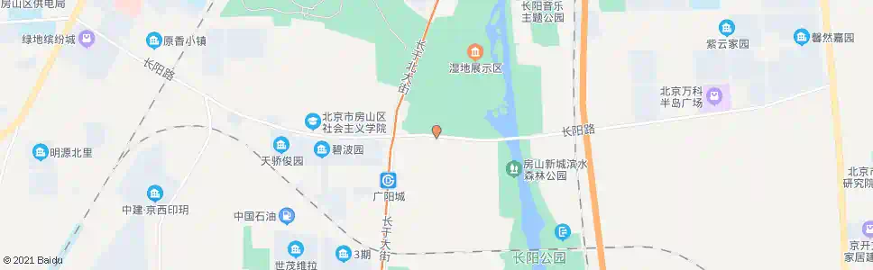 北京长阳滨河公园南_公交站地图_北京公交_妙搜公交查询2025