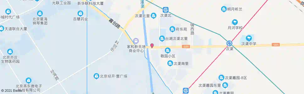 北京次渠北里南口_公交站地图_北京公交_妙搜公交查询2025