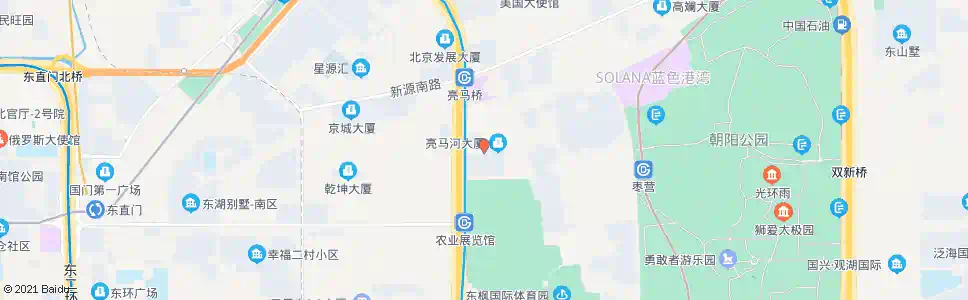 北京亮马大厦(西门)_公交站地图_北京公交_妙搜公交查询2025