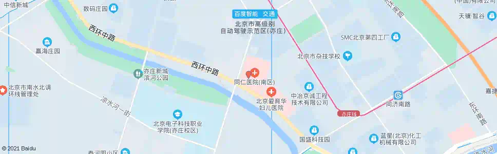 北京同仁医院亦庄分院北_公交站地图_北京公交_妙搜公交查询2025