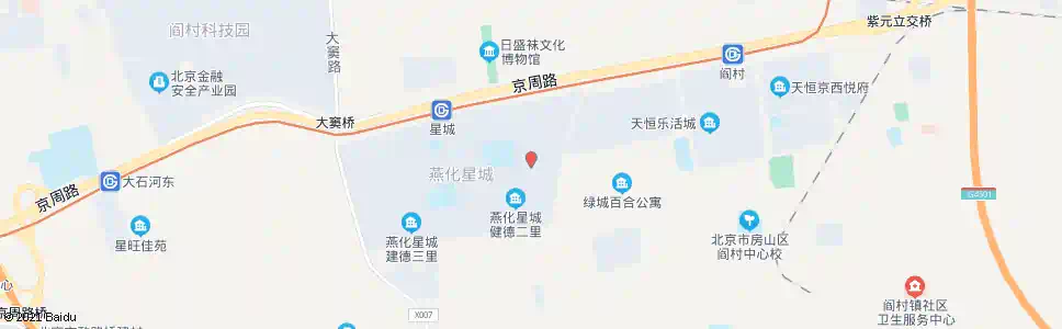 北京燕化星城一里_公交站地图_北京公交_妙搜公交查询2025