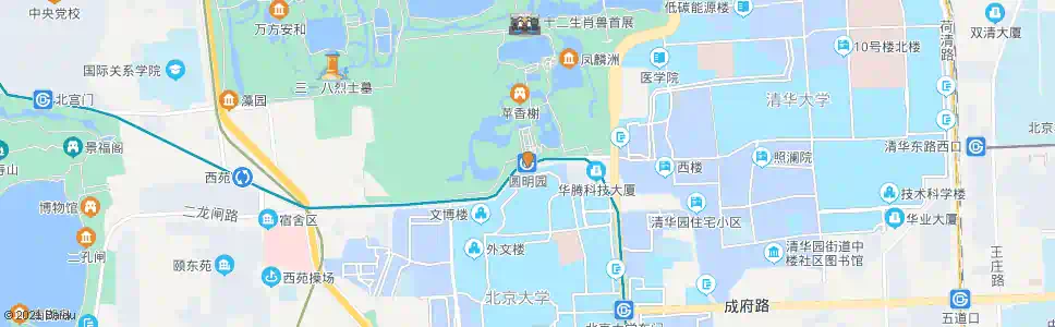 北京圆明园站_公交站地图_北京公交_妙搜公交查询2025