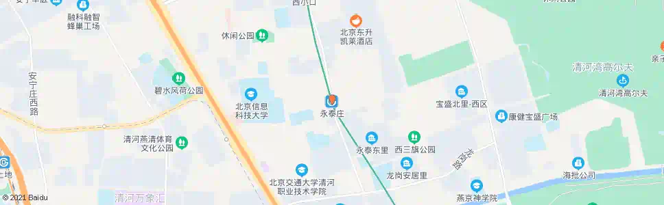 北京永泰庄_公交站地图_北京公交_妙搜公交查询2025