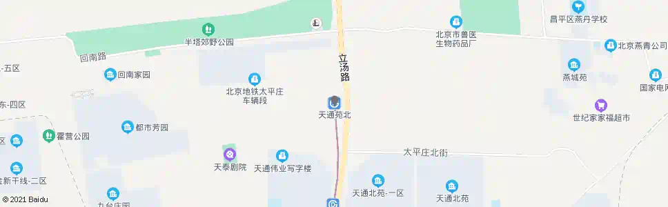 北京地铁天通苑北站(东三旗)_公交站地图_北京公交_妙搜公交查询2025