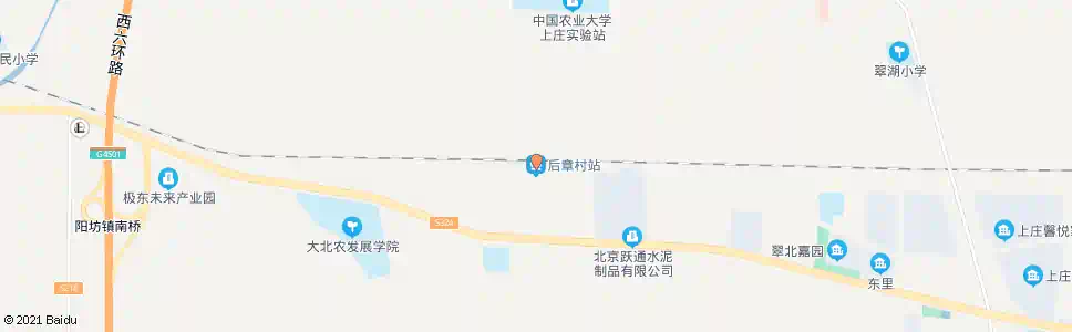 北京后章村_公交站地图_北京公交_妙搜公交查询2025