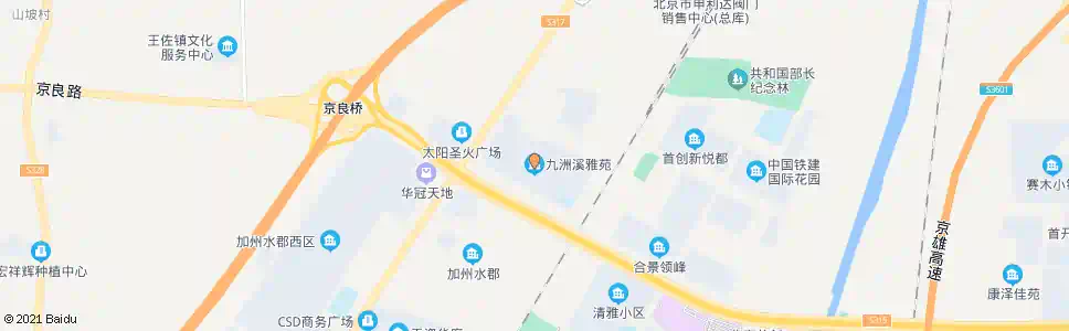 北京九州溪雅苑南_公交站地图_北京公交_妙搜公交查询2025