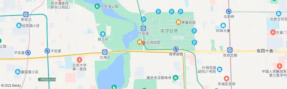 北京地安门外_公交站地图_北京公交_妙搜公交查询2025