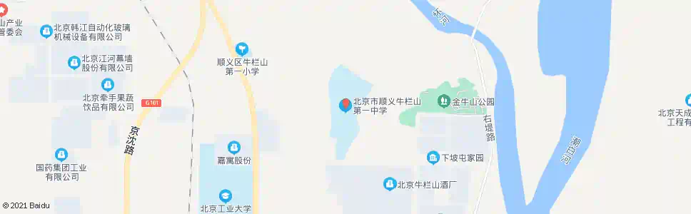 北京牛山一中_公交站地图_北京公交_妙搜公交查询2025