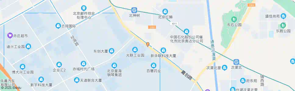 北京嘉创二路路口西_公交站地图_北京公交_妙搜公交查询2025