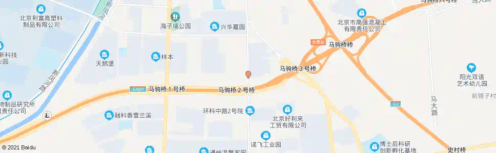 北京马驹桥二号桥_公交站地图_北京公交_妙搜公交查询2025
