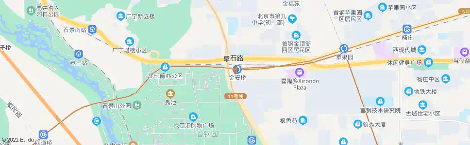 北京金安桥_公交站地图_北京公交_妙搜公交查询2025