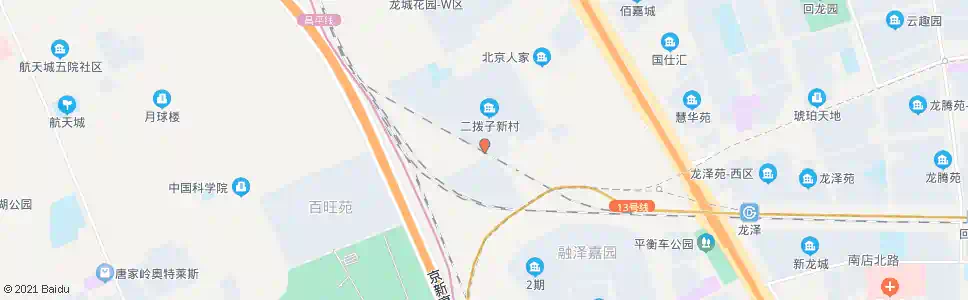 北京二拨子新村南_公交站地图_北京公交_妙搜公交查询2025