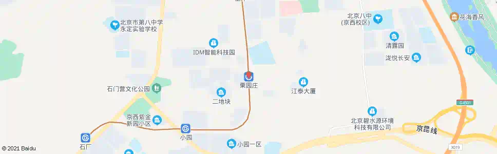北京栗园庄_公交站地图_北京公交_妙搜公交查询2025