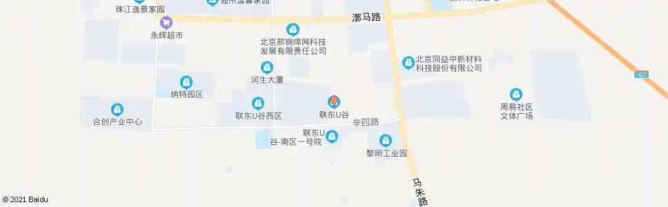 北京联东U谷_公交站地图_北京公交_妙搜公交查询2025