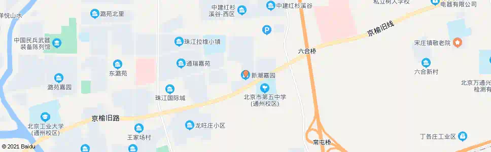 北京新潮家园_公交站地图_北京公交_妙搜公交查询2025