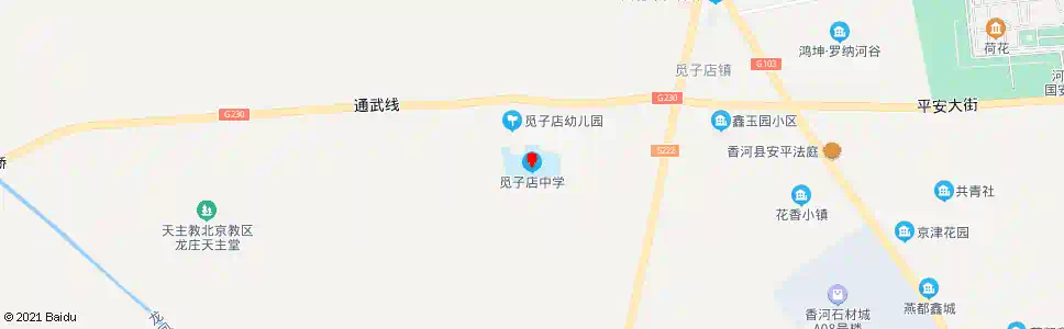 北京觅子店中学_公交站地图_北京公交_妙搜公交查询2025